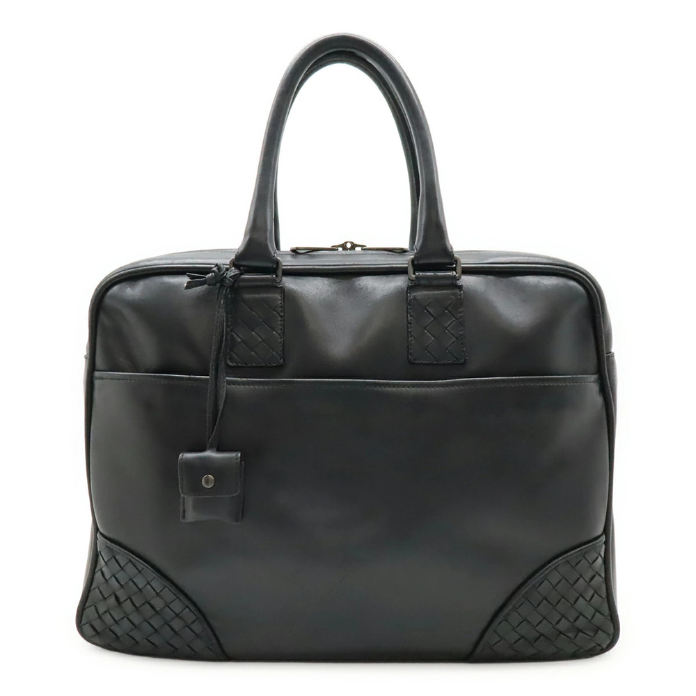 BOTTEGA VENETA Intrecciato Business Bag Briefcase Leather Black